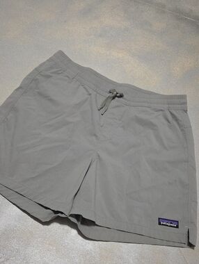Patagonia Gray Elastic-Waist Hybrid Shorts